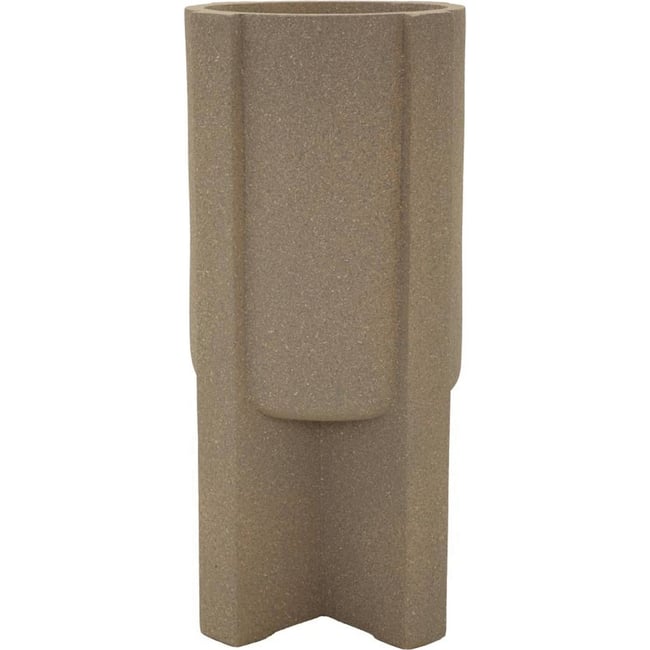 Cache-pot sculptural effet minéral MODERN Couleur marron <span itemprop=