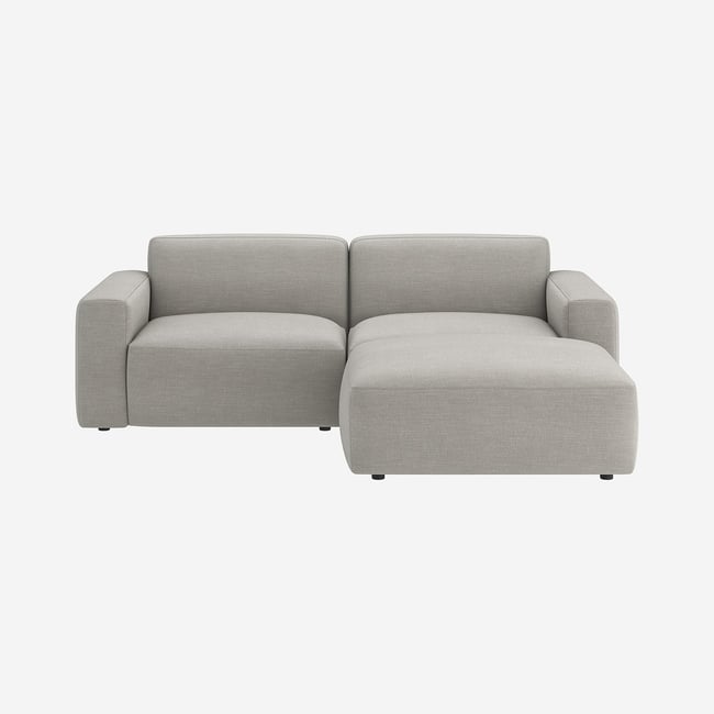 Canapé d'angle tissu CREMI Couleur gris <span itemprop=