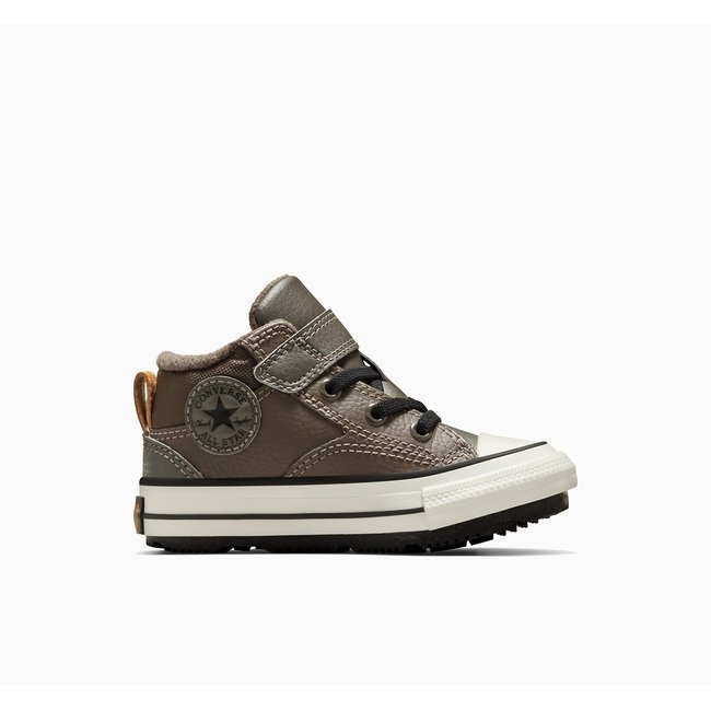 Kids all star malden street boot high top trainers in leather khaki Converse La Redoute