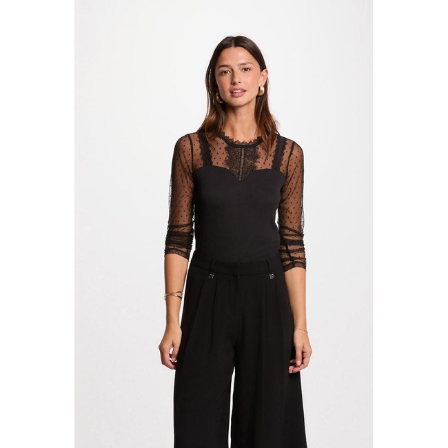 T-shirt manches longues noir <span itemprop=