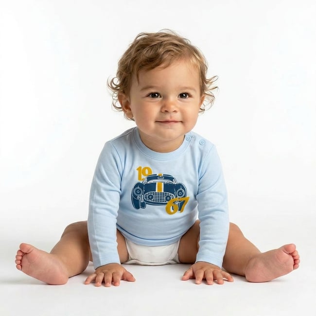 T-shirt bébé - Très bon état bleu <span itemprop=