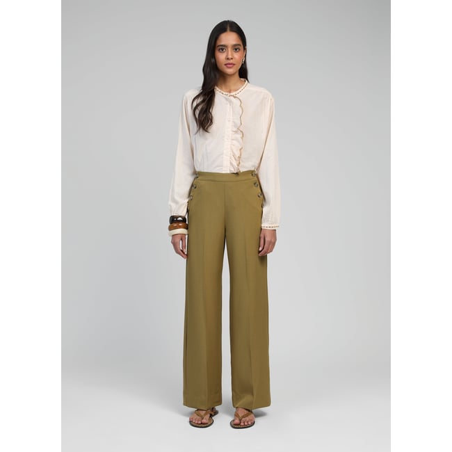 Pantalon PONARY olive <span itemprop=