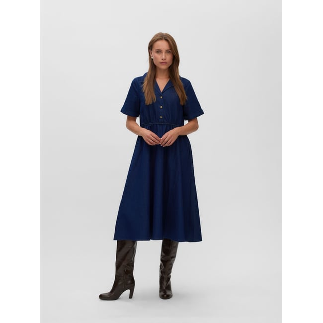 Robe En Denim dark blue denim <span itemprop=