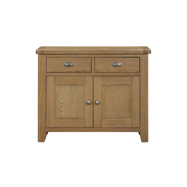 Petit buffet 2 portes en chêne VALMONT Couleur bois naturel <span itemprop=