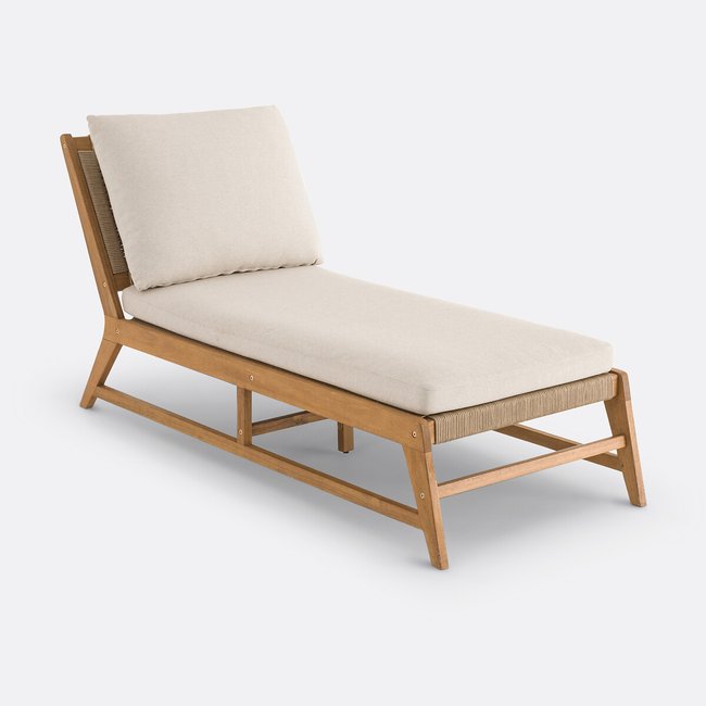 Bain de soleil en acacia, Natou beige/écru <span itemprop=