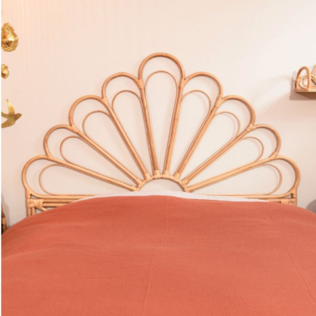 Tête de lit rotin 140cm - BALI Couleur naturel <span itemprop=