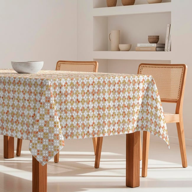 Nappe anti-taches Ceramic - 100% coton - beige <span itemprop=
