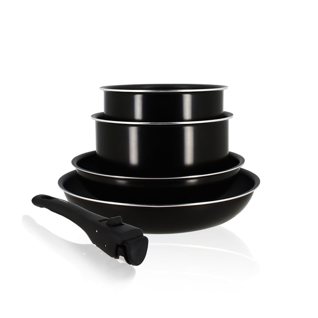 Batterie de cuisine 5 pièces en aluminium, IRIS noir <span itemprop=