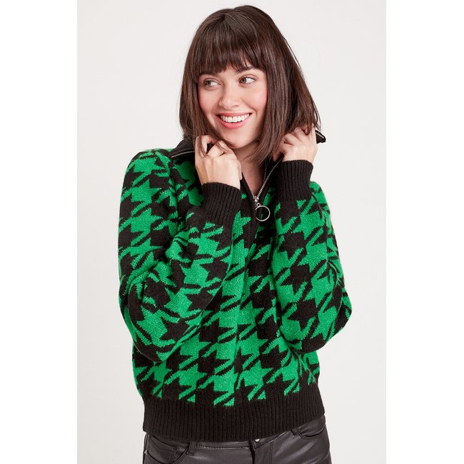 Pull col camionneur vert <span itemprop=