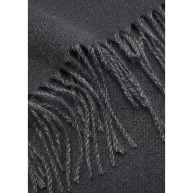 Écharpe bicolore franges gris <span itemprop=