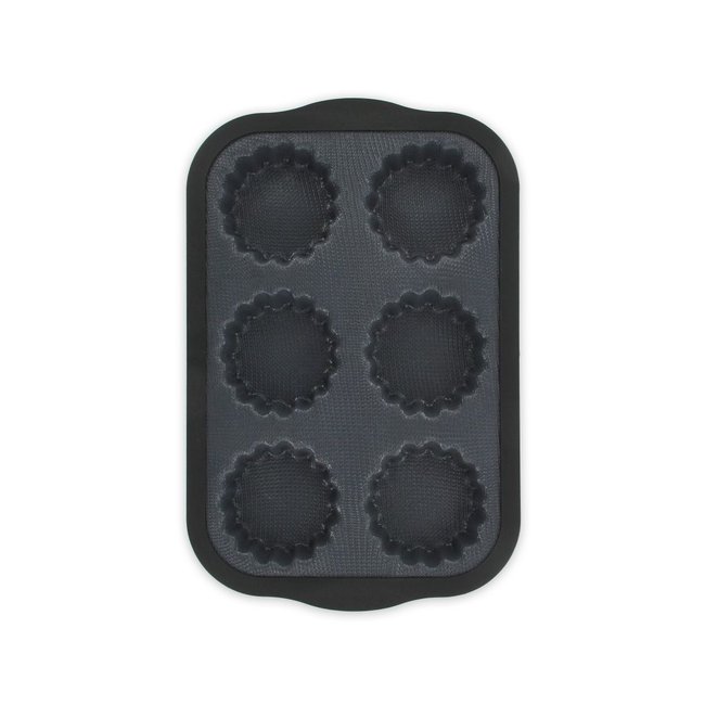 Moule 6 tartelettes gris,noir <span itemprop=