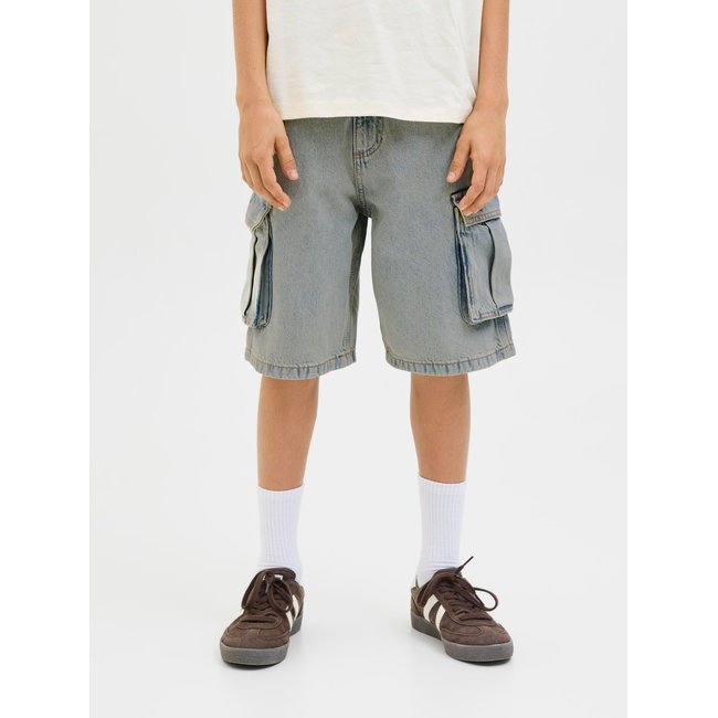 Short cargo Baggy fit Junior Short cargo blue denim <span itemprop=