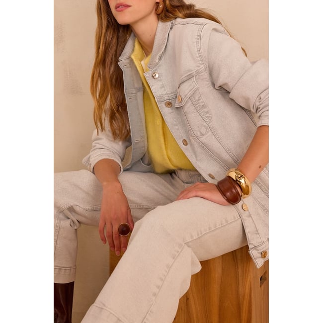 Veste en denim SOPHIE gris <span itemprop=