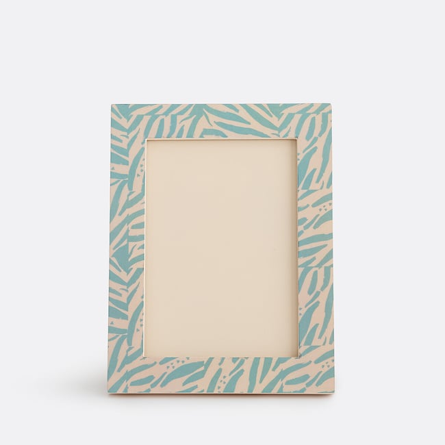 Lean Zebra Print Photo Frame, 16.5 X 21.5cm, blue, LA REDOUTE INTERIEURS