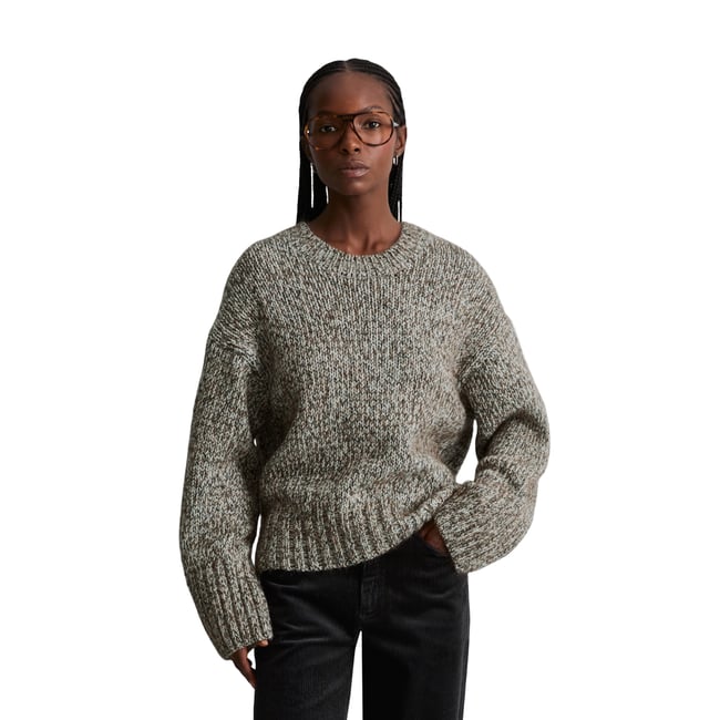 Pull en maille coupe classique en mélange de laine vierge et de laine d'alpaga - MARC O’POLO DENIM