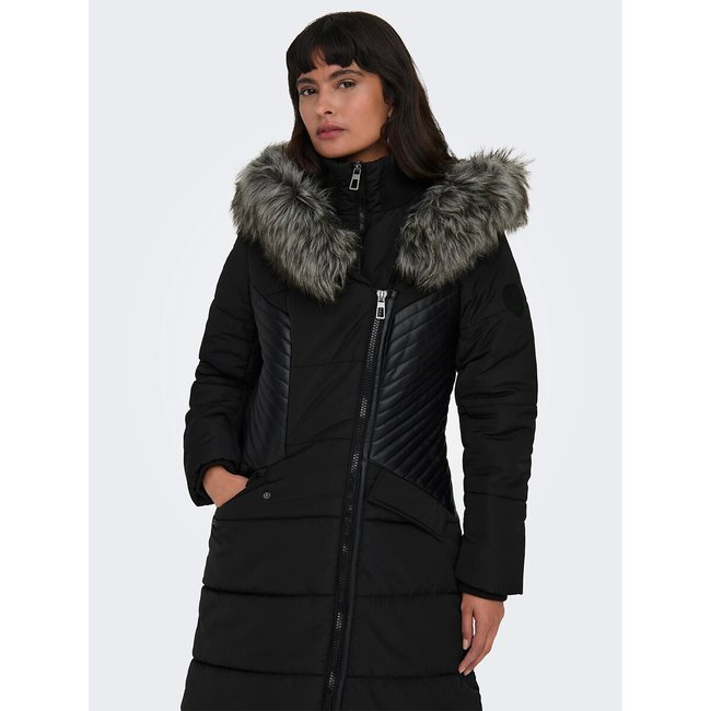 Only faux fur parka best sale