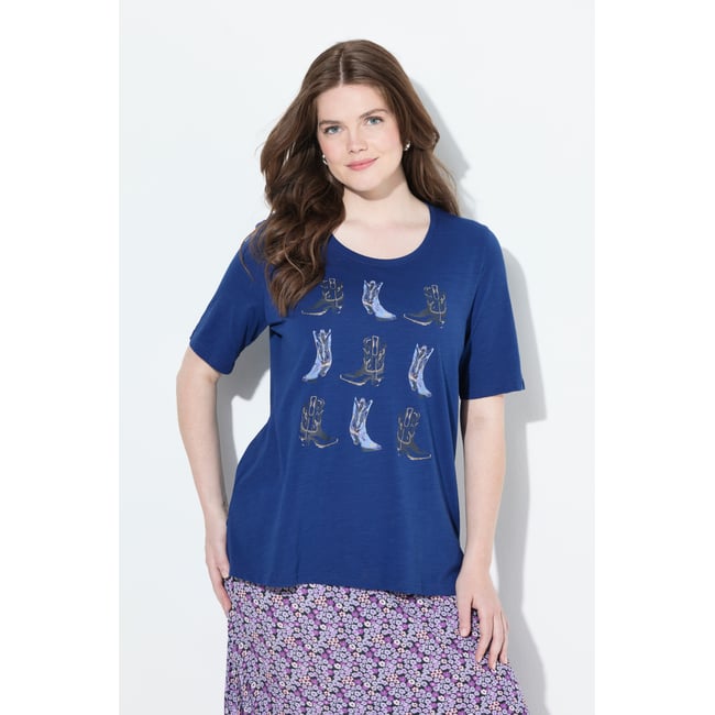 T-shirt motif bottes de cowboy - ULLA POPKEN