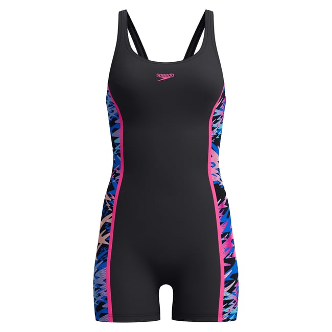 Maillot de bain shorty dos nageur motif/style épissage HYPERBOOM noir <span itemprop=