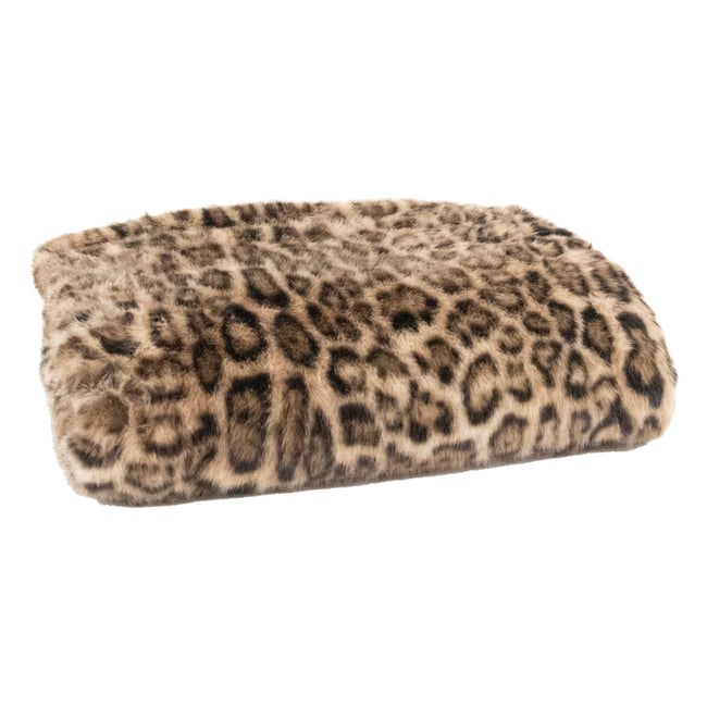 Plaid motif léopard marron <span itemprop=