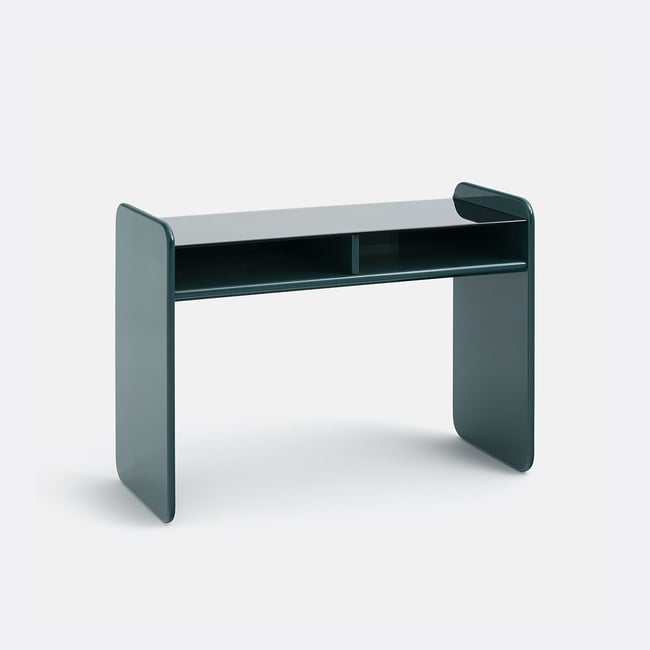 Bureau met blad van gerookt gehard glas Ericson <span itemprop=