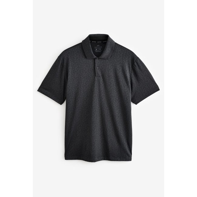 Polo golf en jacquard gris ardoise <span itemprop=