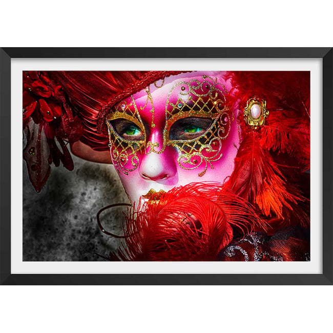 Affiche deco Masque vénitien aux yeux verts - HEXOA