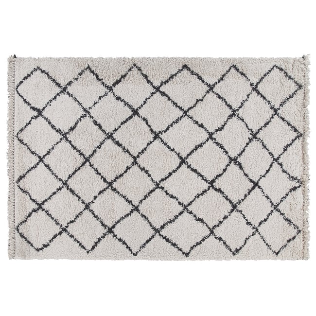 Tapis berbere écru 160 x 230 cm ZELIA Couleur naturel <span itemprop=