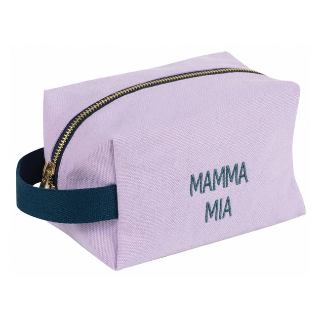 Trousse cube Mamma Mia lilas <span itemprop=