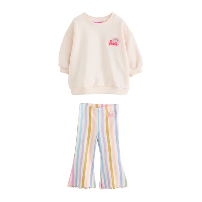 Ensemble sweat et pantalon évasé maison de rêve barbie arc-en-ciel <span itemprop=