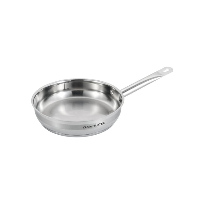 Poêle inox 24x5,5cm induction - GAM HOTEL