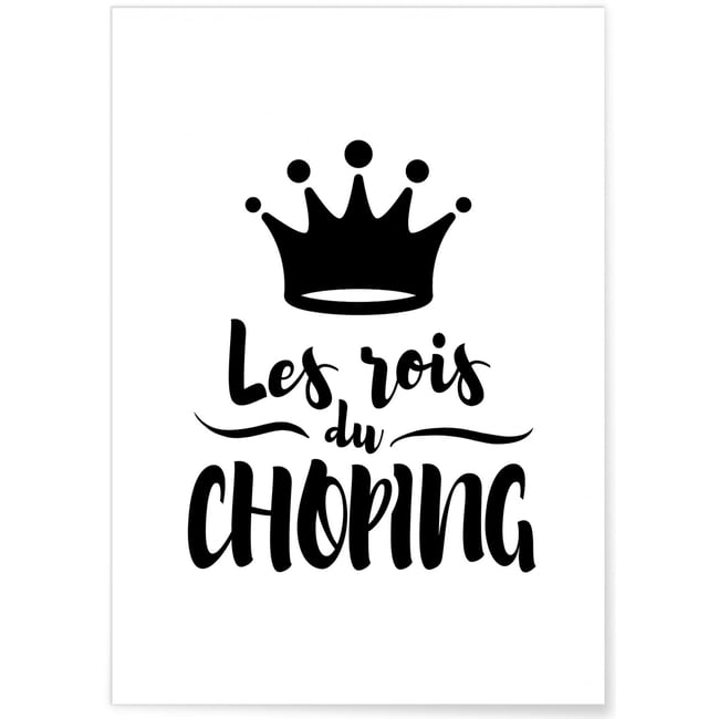 Affiche 'Les Rois du choping' Couleur blanc <span itemprop=