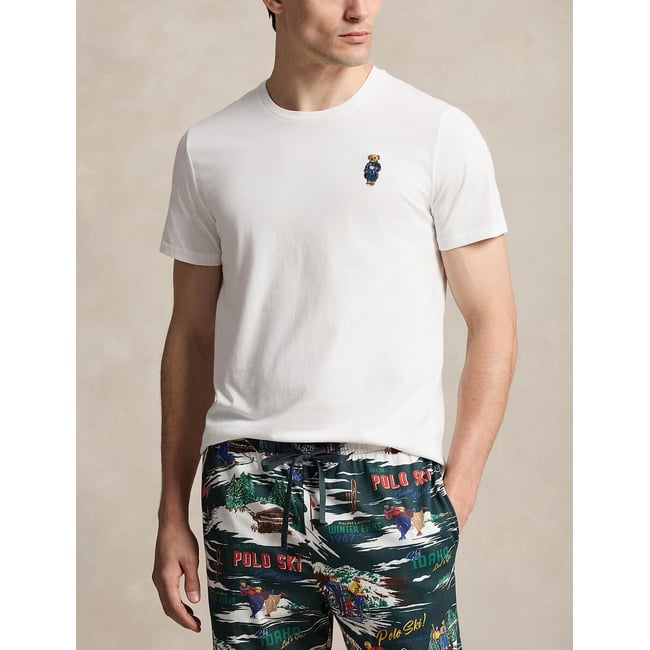 T-shirt pigiama a maniche corte bianco POLO RALPH LAUREN