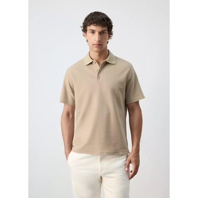 Polo en mélange coton texturé - MANGO MAN