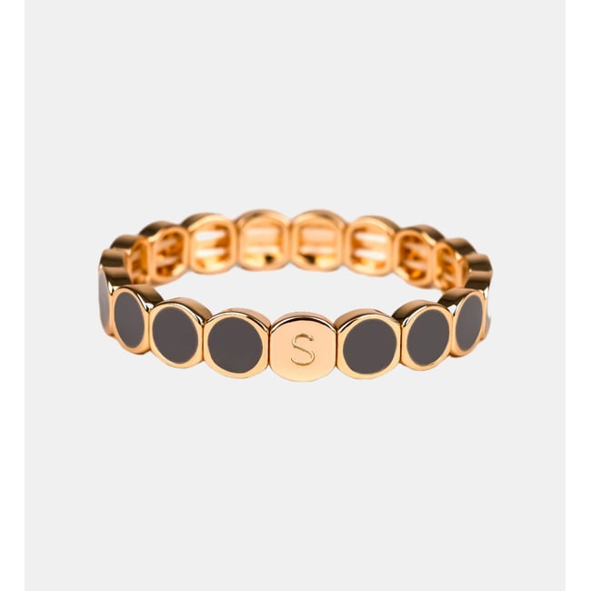 Bracelet facettes rondes cobalt <span itemprop=