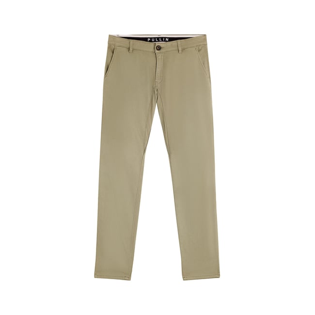 PANTALON CHINO CALY vert <span itemprop=