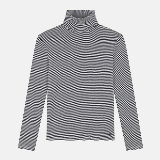 T-shirt dolcevita in cotone L'ICONIQUE antracite PETIT BATEAU