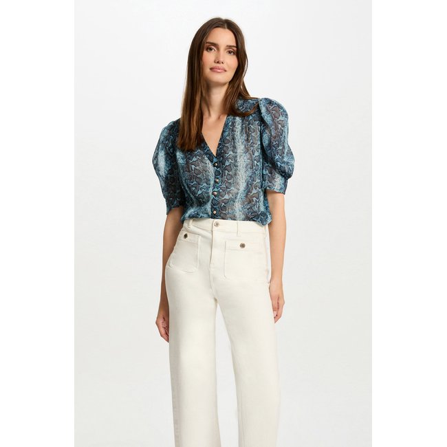 Chemise manches 3/4 imprimée multico <span itemprop=