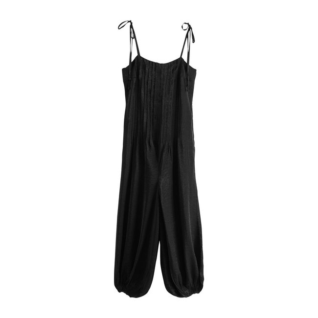 Combinaison bouffante à nouer noir <span itemprop=