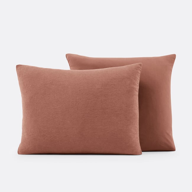 Funda de almohada de doble cara de lino y algodón lavados, Annaba - LA REDOUTE INTERIEURS