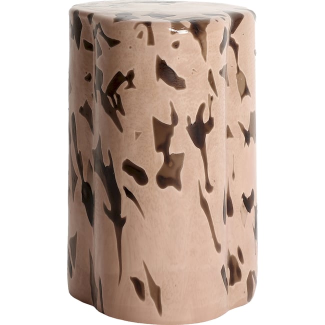 Table d'appoint contemporaine en verre Couleur marron clair <span itemprop=