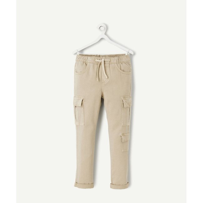 Pantalon cargo beige <span itemprop=