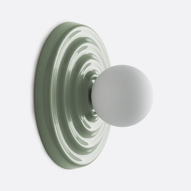 Applique ou plafonnier, en céramique et verre opalin, diamètre 24,5 cm, HOLI - LA REDOUTE INTERIEURS