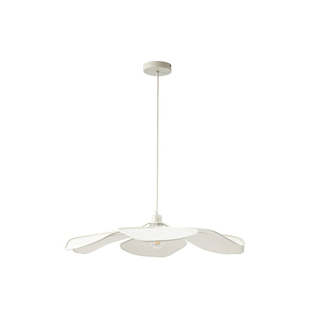 Suspension en textile, Marjorie Couleur blanc <span itemprop=