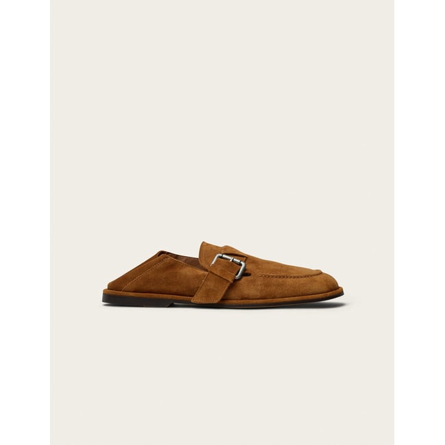 Mocassins BENEL suède ambre <span itemprop=
