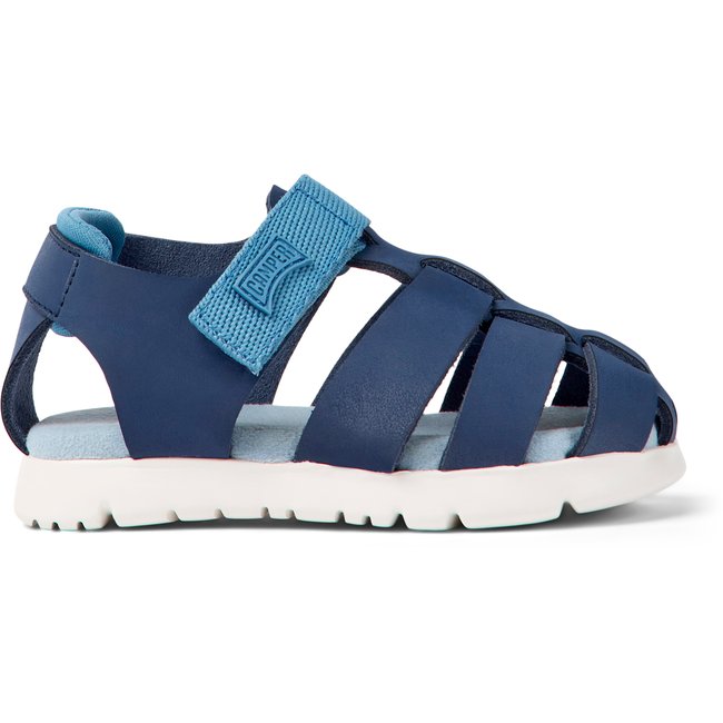Sandales Oruga cuir bleu <span itemprop=