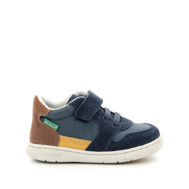 Baskets velcro Kickbuvar bleu marine <span itemprop=