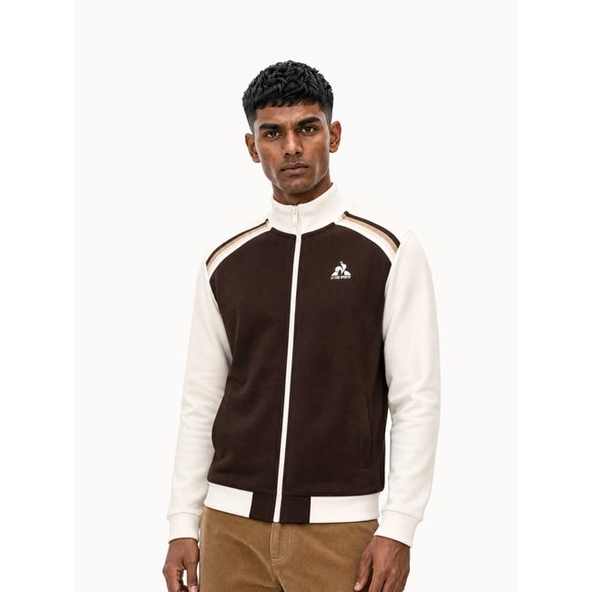 Veste zippée en double face avec bandes rayées épaules Heritage v002230 <span itemprop=