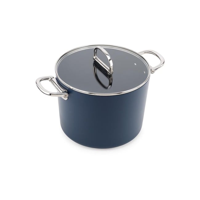 Marmite Space de 25 cm 8 litres avec couvercle bleu <span itemprop=