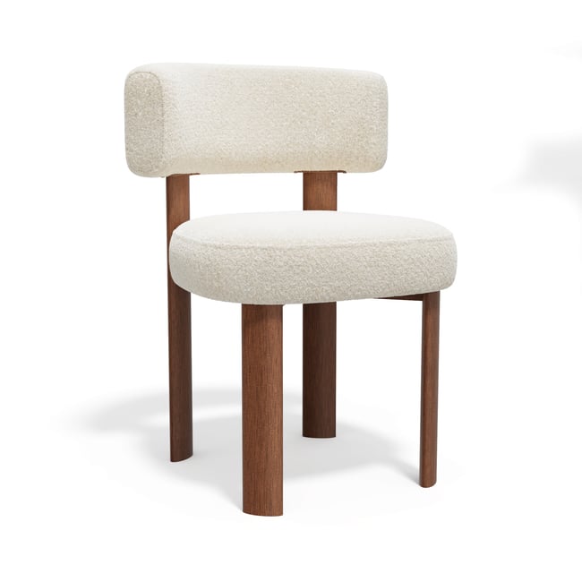 Lot de 2 chaises en tissu bouclette RICH - SIA HOME