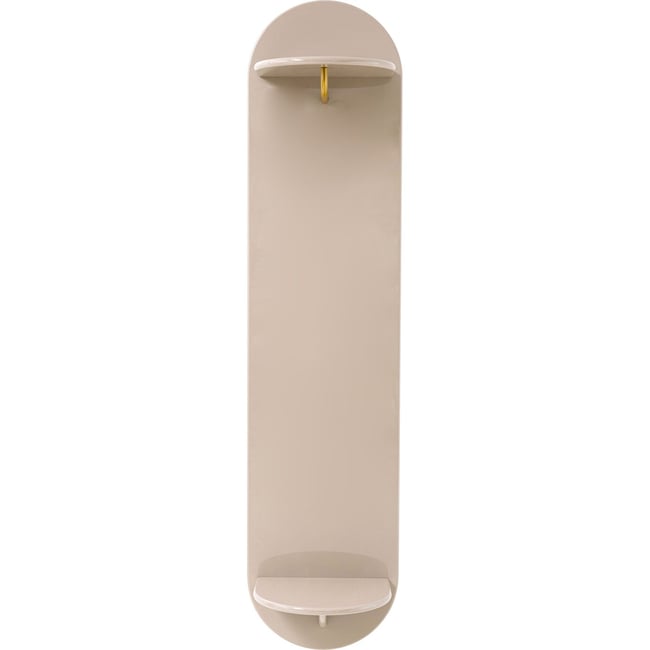 Portemanteau ovale 2 étagères, GROOVE Couleur beige <span itemprop=